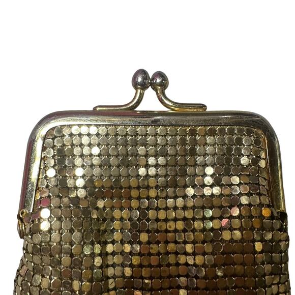 Whiting and Davis Vintage Gold Mesh Kisslock Coin Bag - Picture 4 of 8